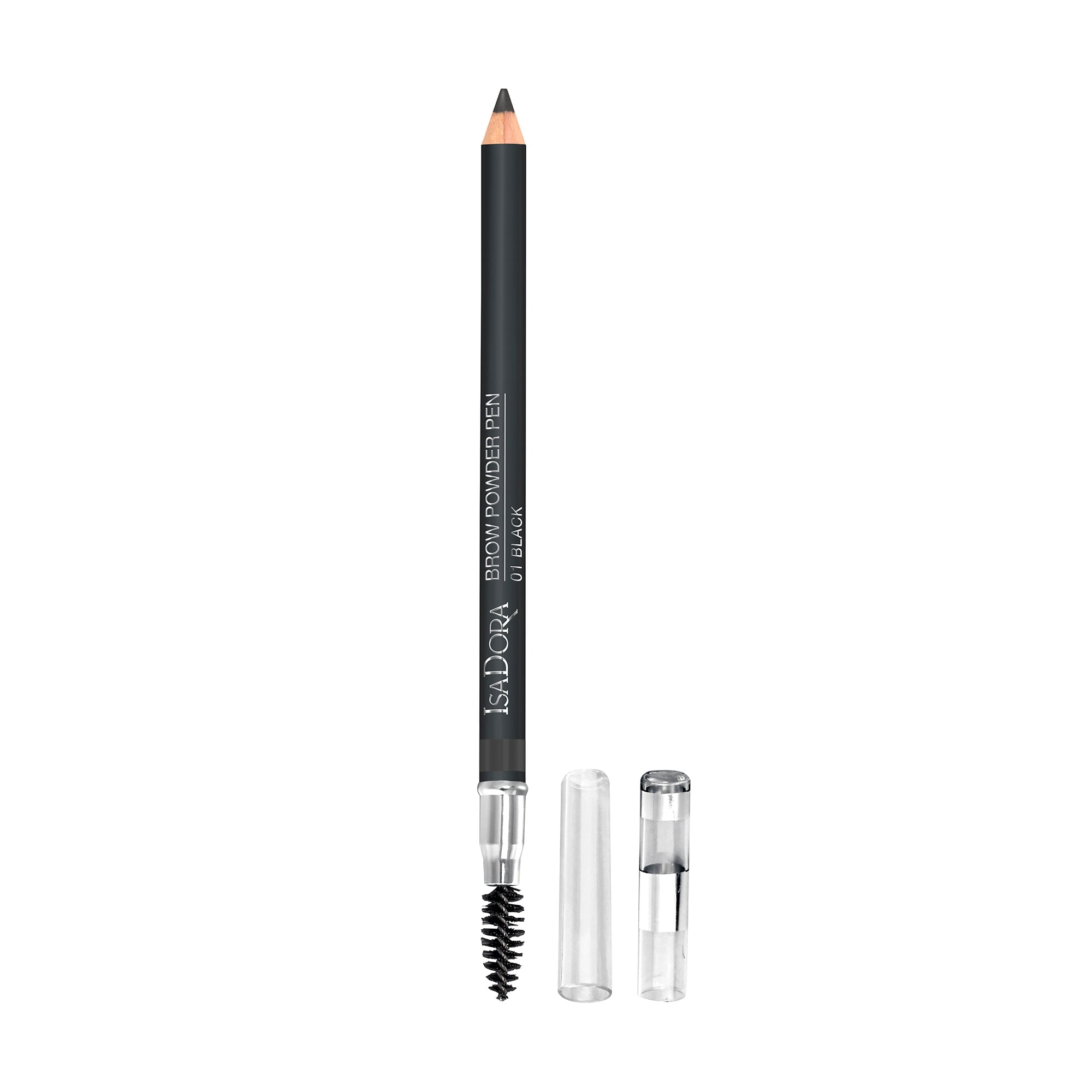 Олівець для брів IsaDora Brow Powder Pen  зі щіточкою, 01 Black, 1.1 г
